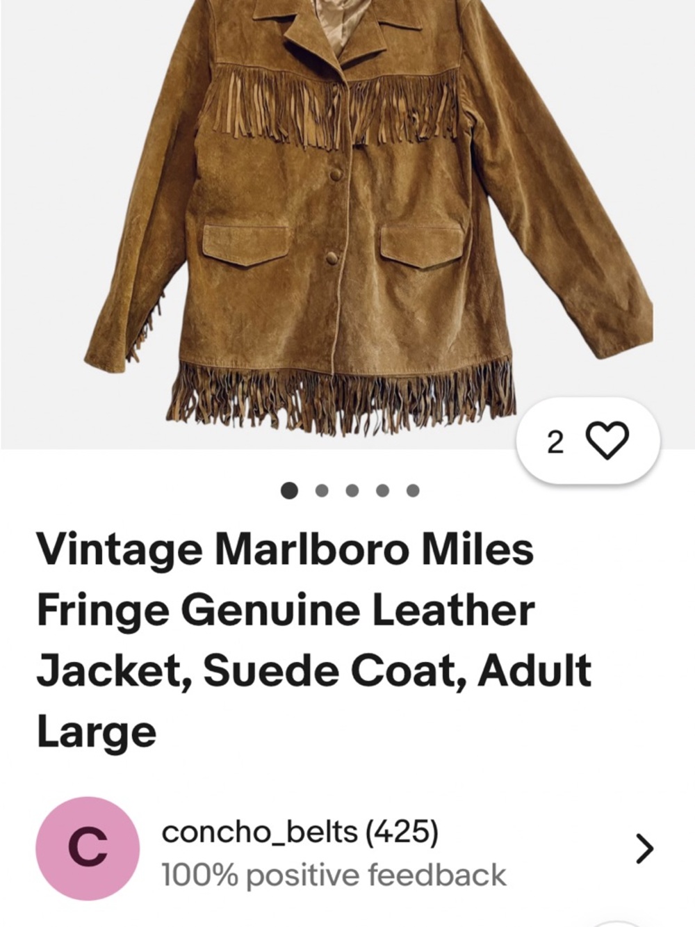 Vintage Genuine Leather Fringe Jacket in Tan - Picture 11 of 11